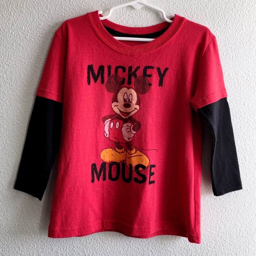 Red Mickey Mouse long sleeve
